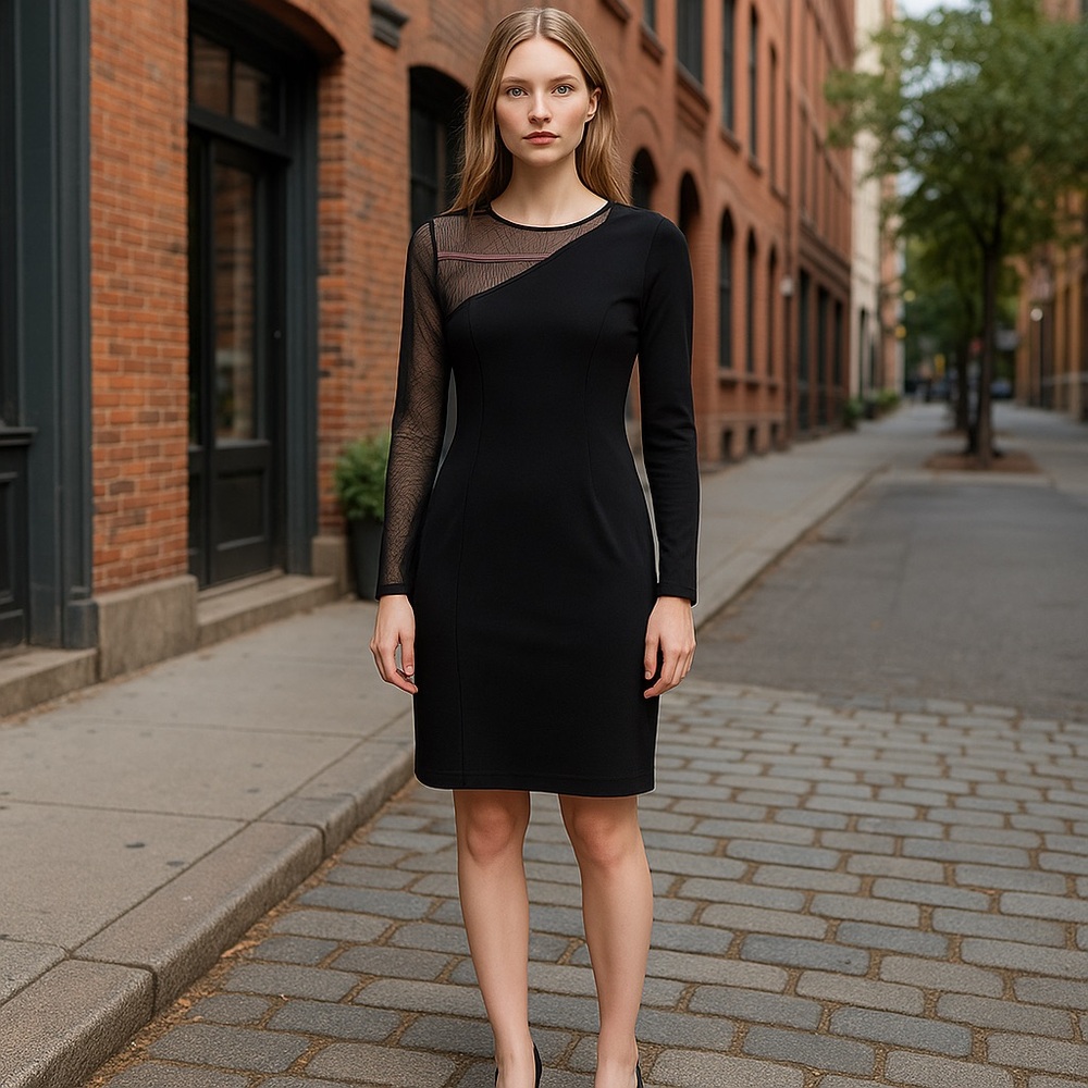 Wolford‎ Black Contoured Jersey Mini Dress Size 6